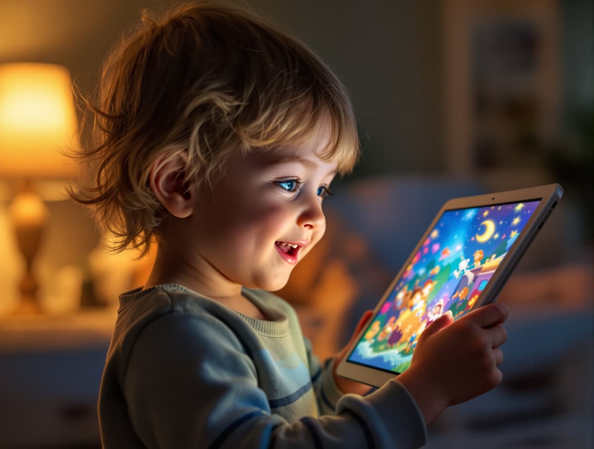 Child enjoying a magical personalised story